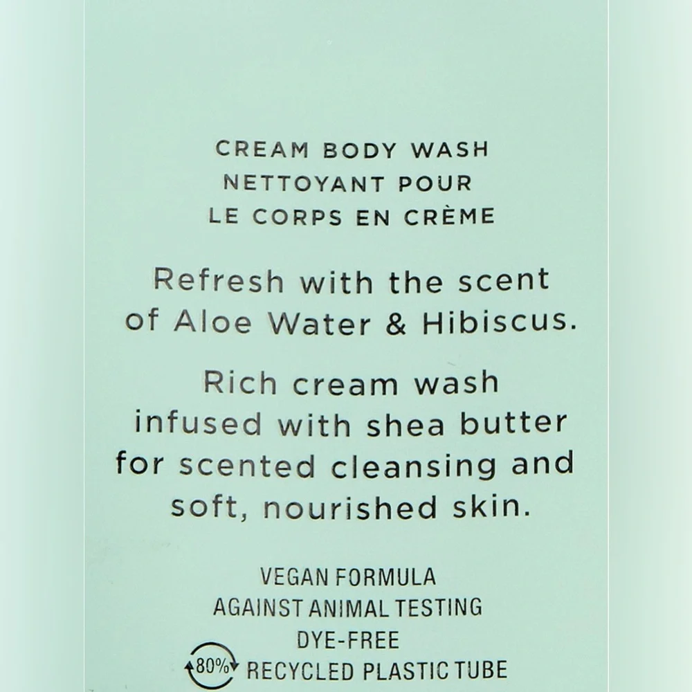 VS Aloe Water & Hibiscus Cream Body Wash & Body Lotion Full Size